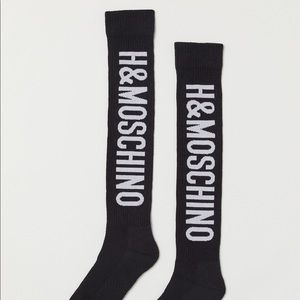 NWT Moschino x HM Knee Long Socks size 10-11.5